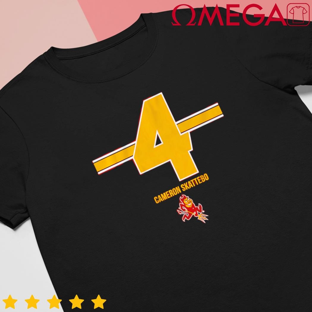 ASU Football Cameron Skattebo 4 Stripe shirt