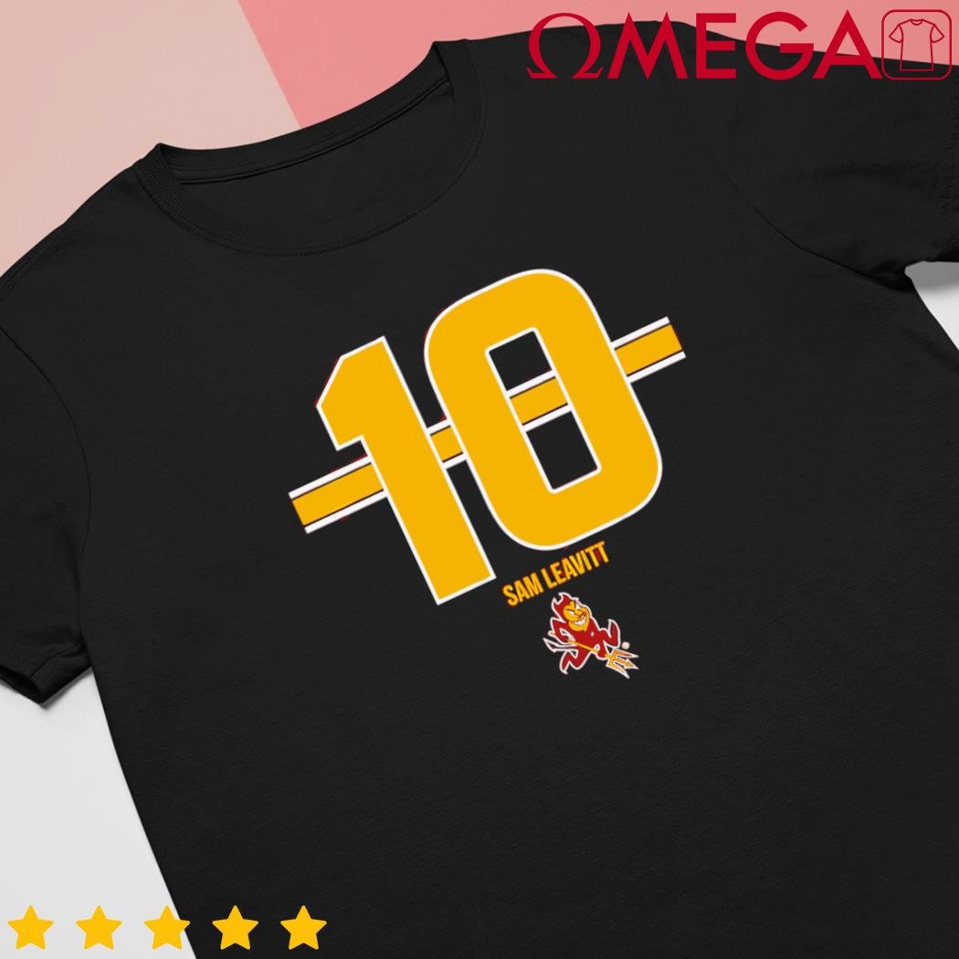 ASU Football Sam Leavitt 10 Stripe shirt