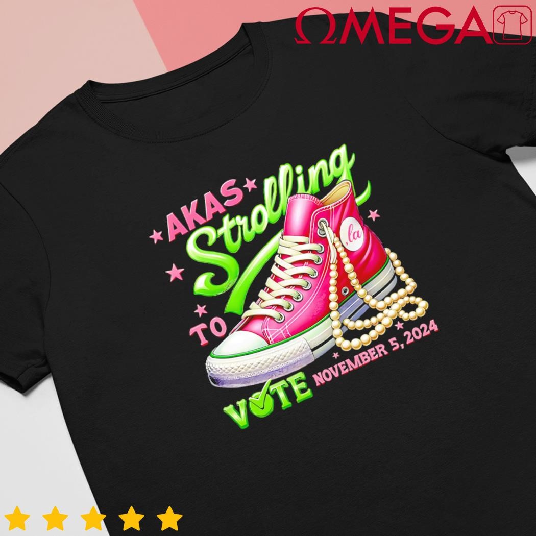 Akas strolling to vote november 5 2024 Kamala Harris design shirt