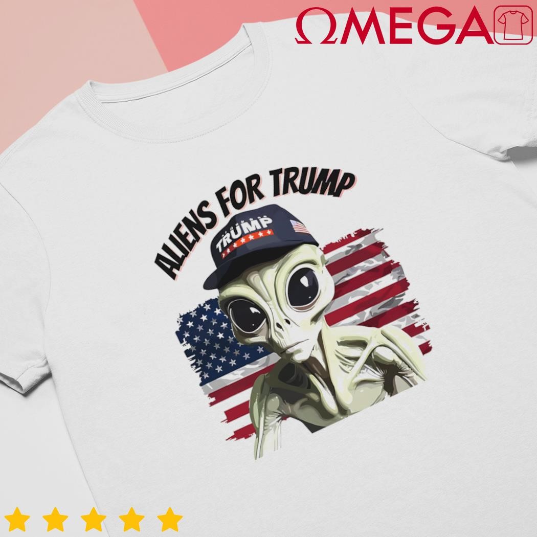 Aliens for Donald Trump 2024 Maga Alien US Flag shirt