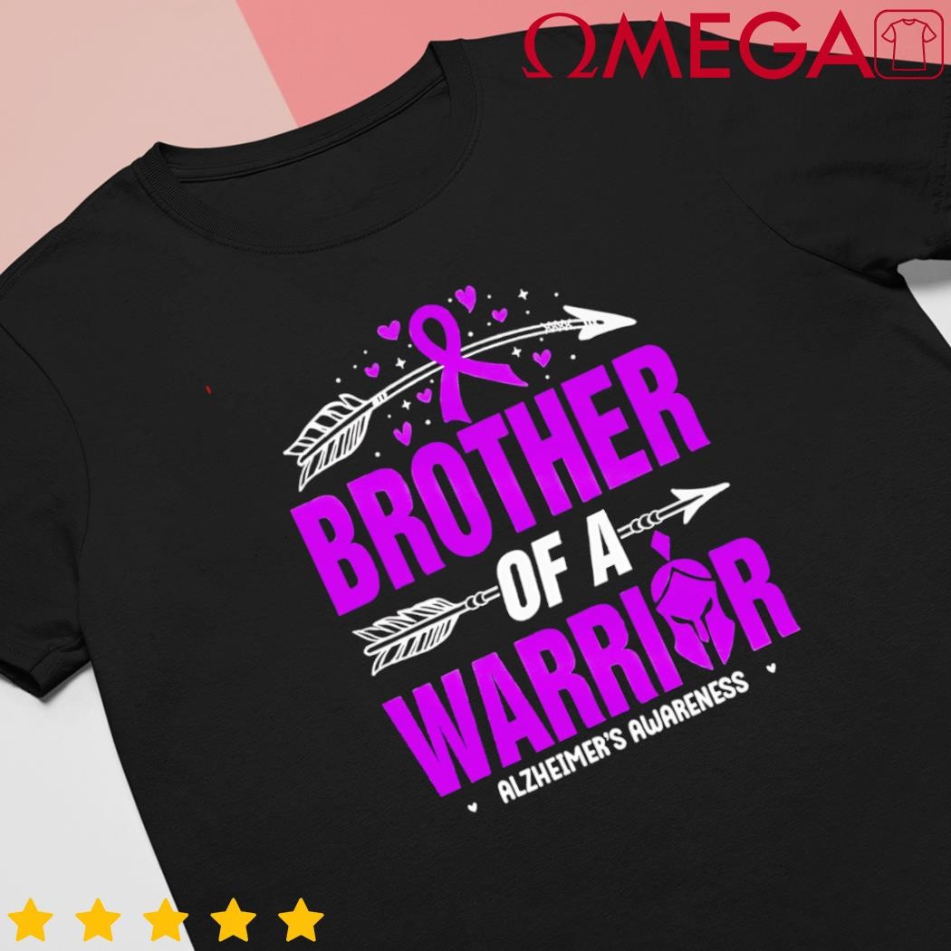 Alzheimers Awareness Brother of a Warrior Purple Ribbon shirt