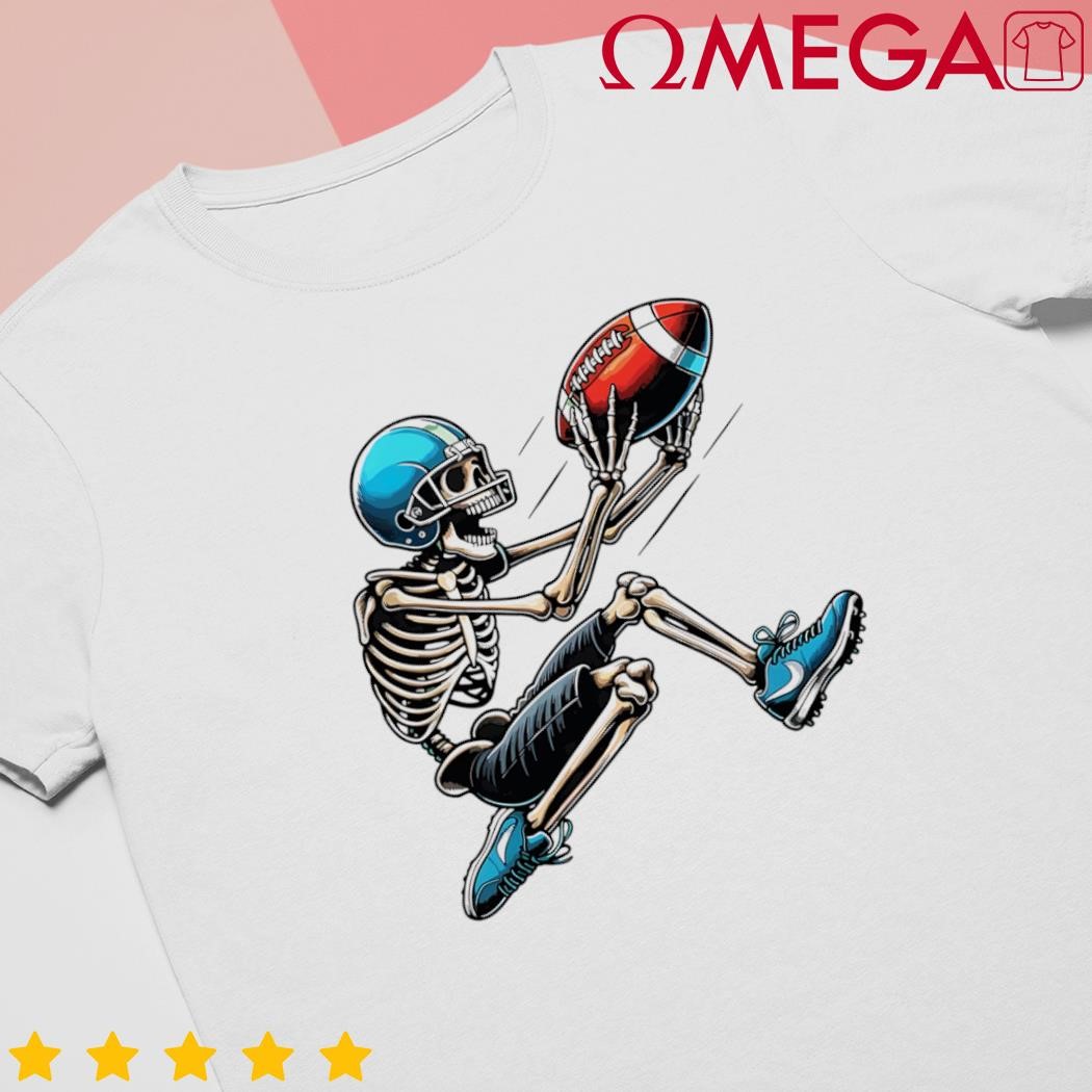 American Football Skeleton Halloween Boy Football Fan Meme shirt