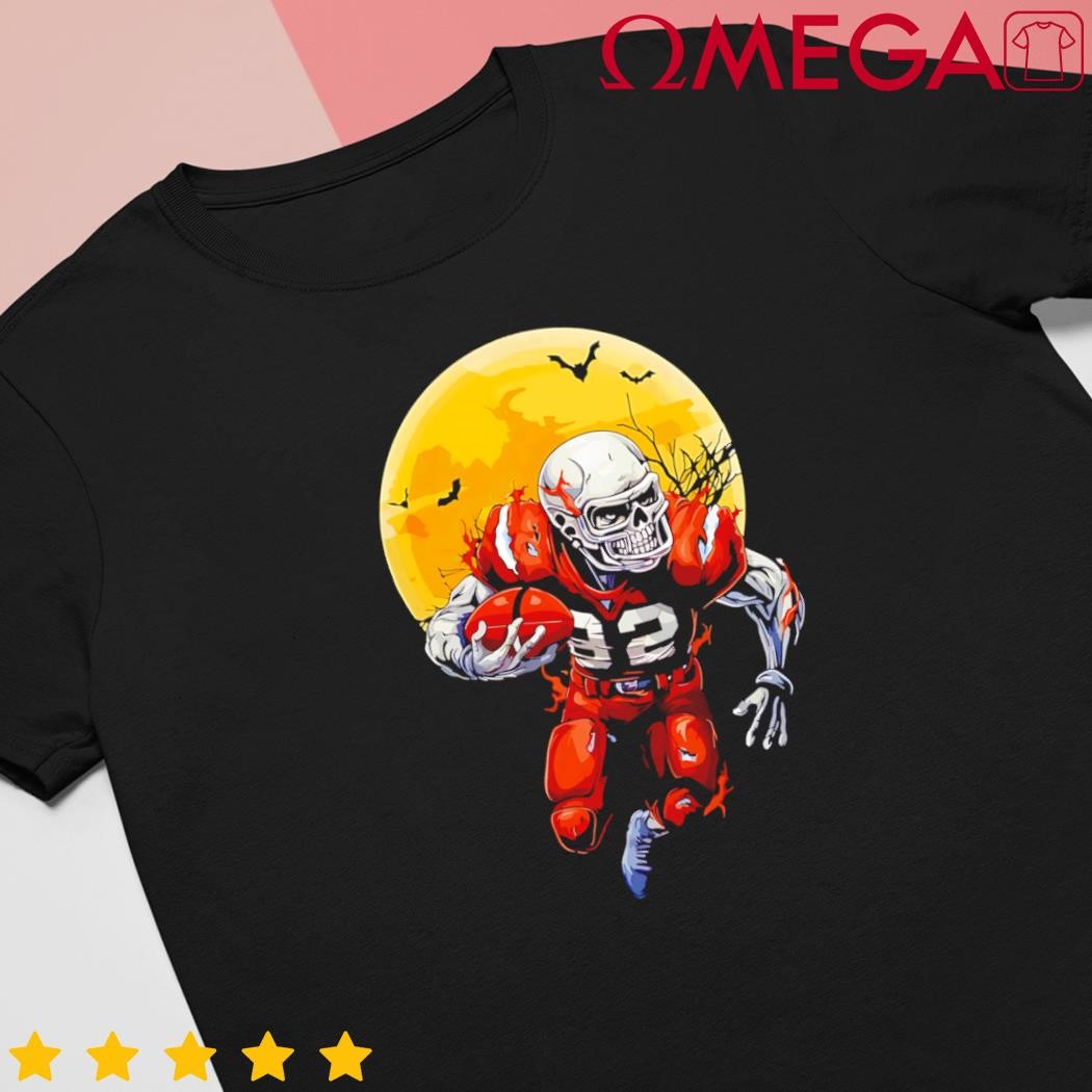 American Football Skeleton Halloween Football Fan Retro shirt