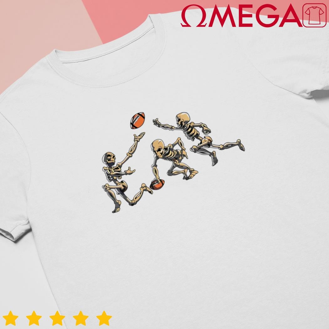 American Football Skeletons Halloween Boy Football Fan shirt