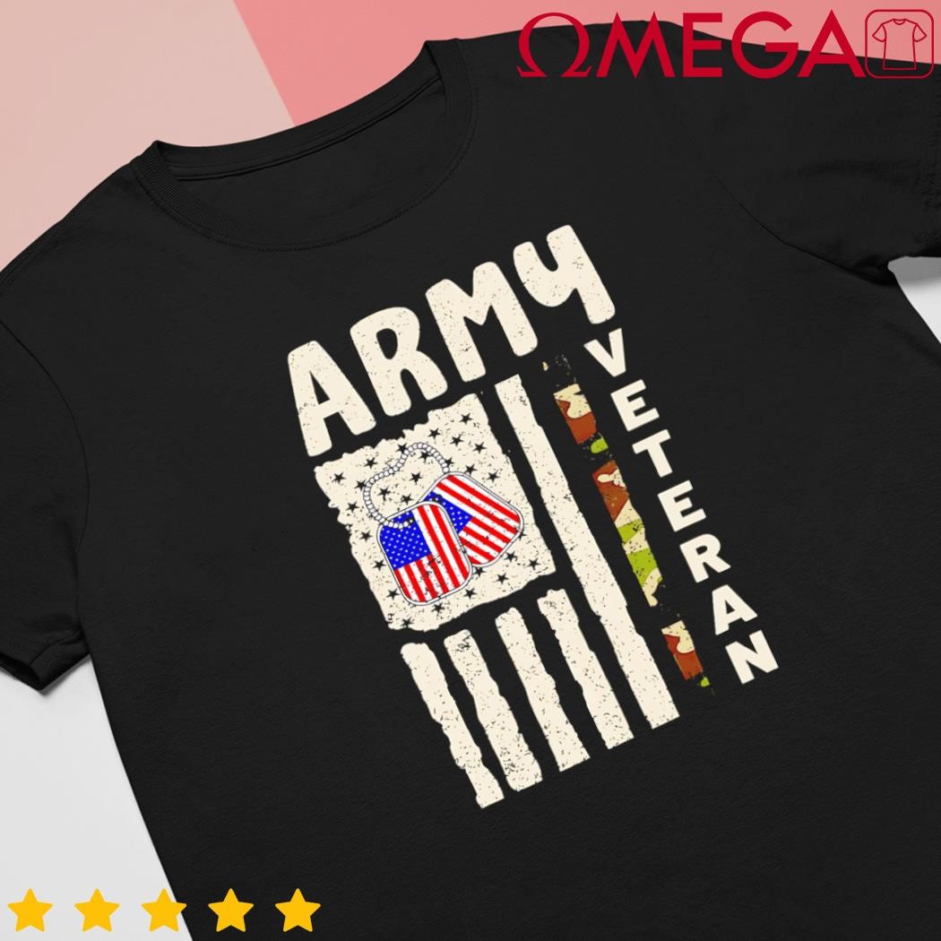 American flag Camo Proud Veteran of Veterans Day shirt