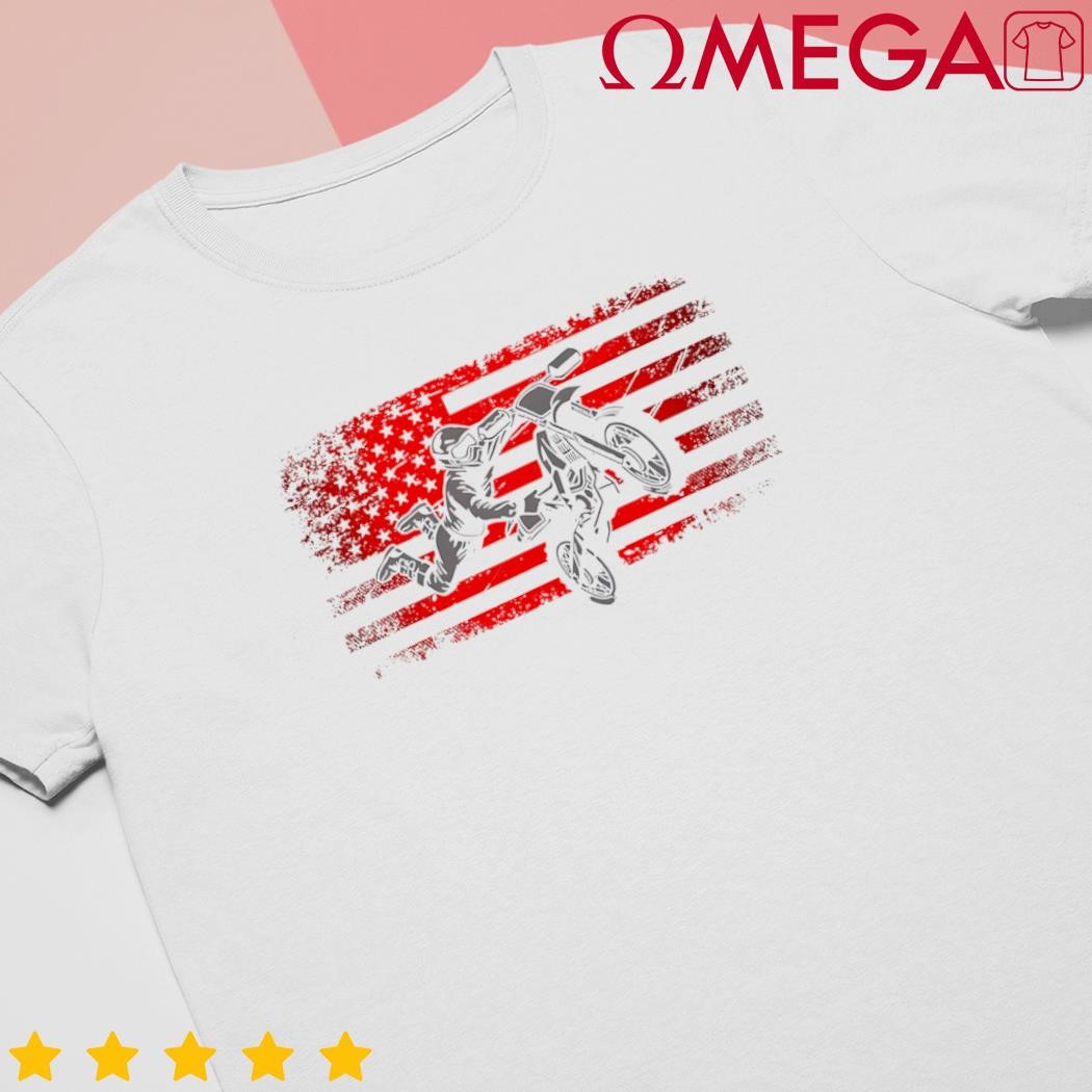 American flag motocross apparel motocross dirt bike shirt