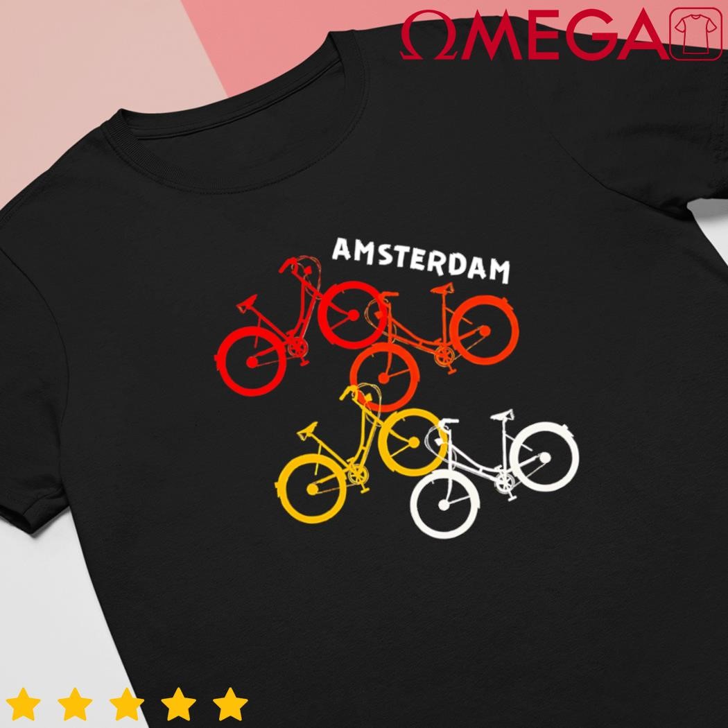 Amsterdam Netherlands Bike Bicycle Souvenir Retro shirt