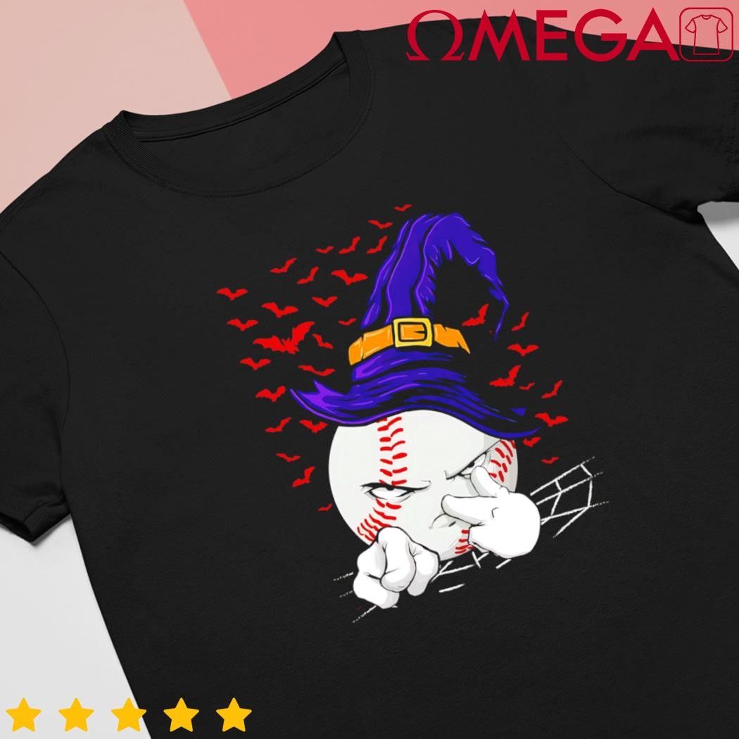 Baseball Witch Hat Baseball Halloween shirt