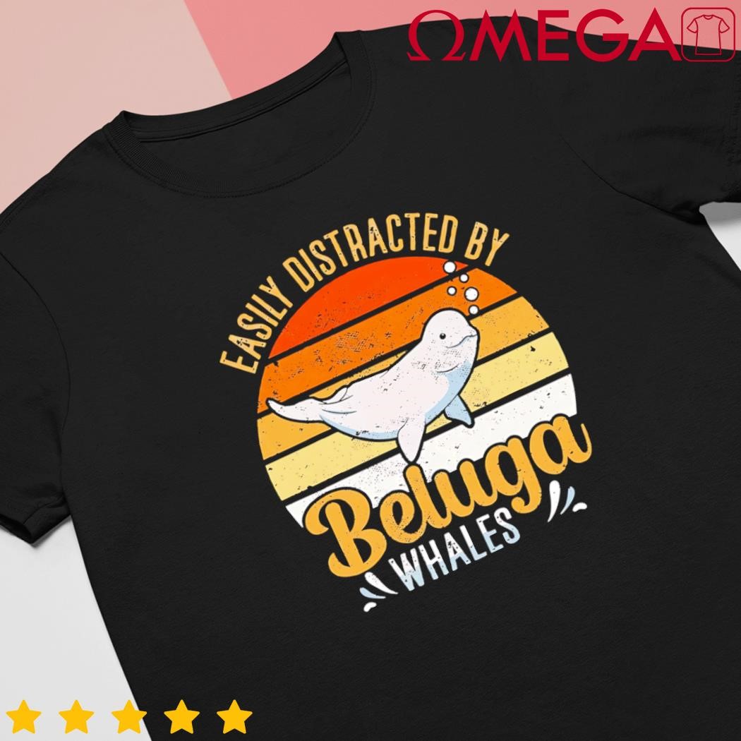 Beluga Whale White Whale Sea Canary Whale Watching Retro shirt