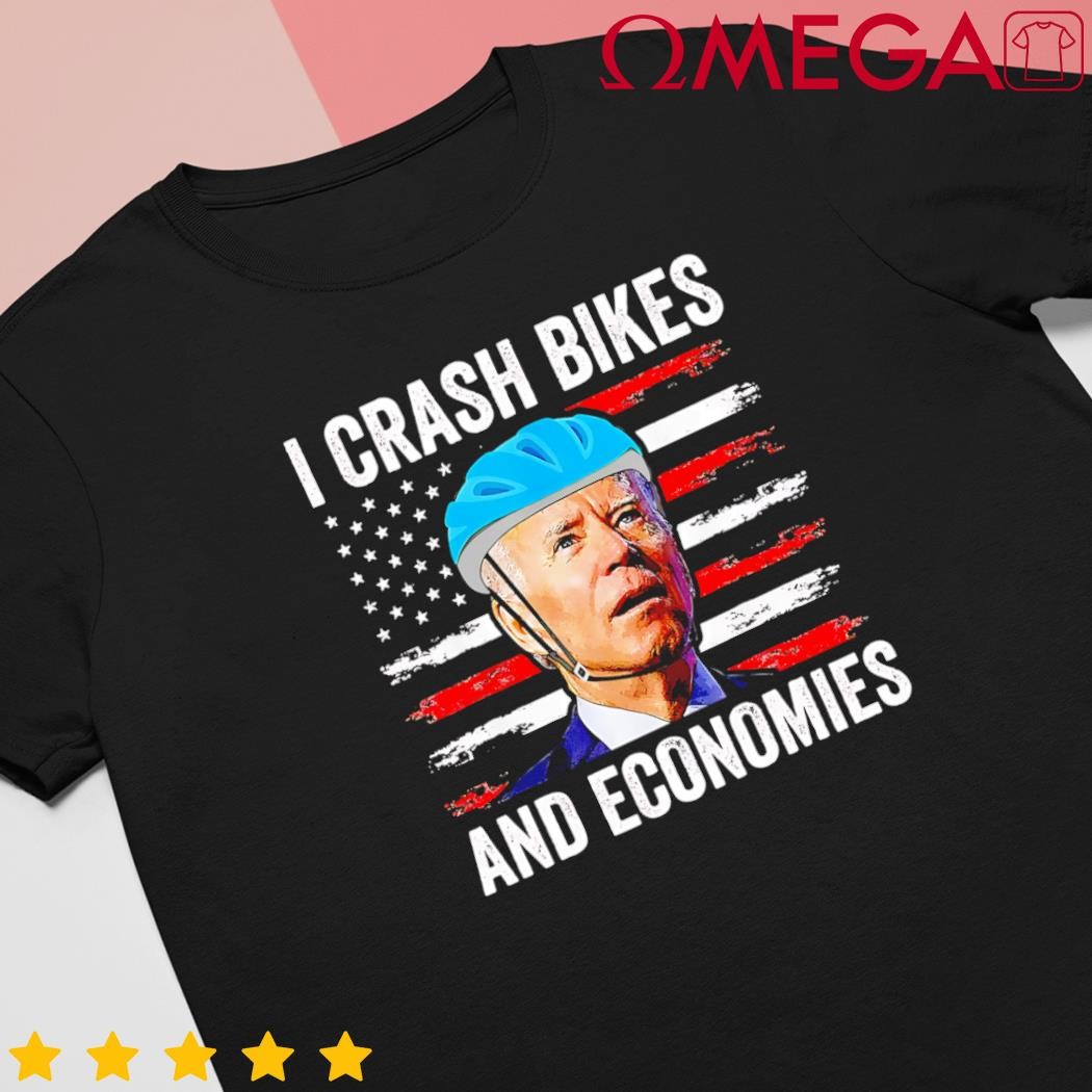 Biden Bicycle I crash bikes and economies US flag shirt