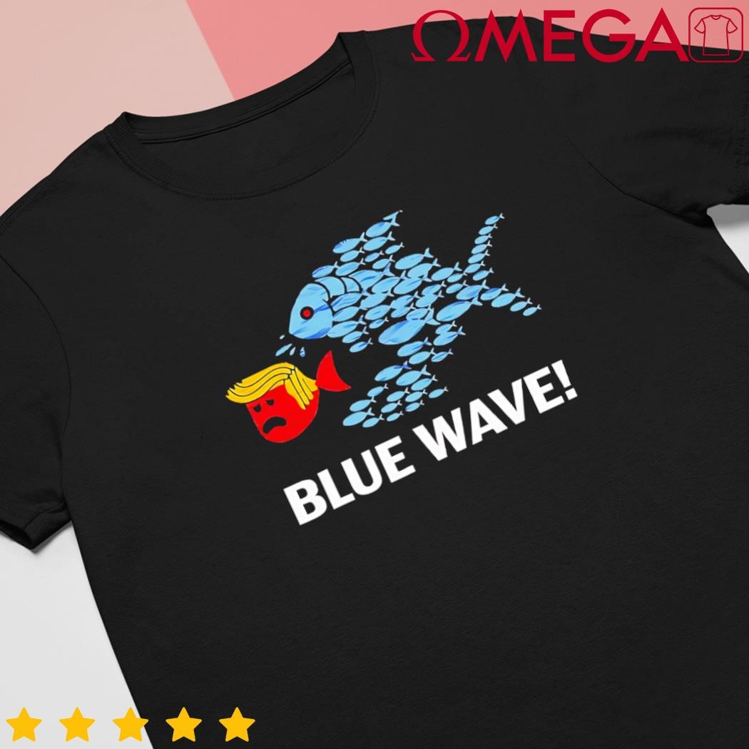 Big fish eat little fish Trump Blue Wave 2024 cartoon shirt