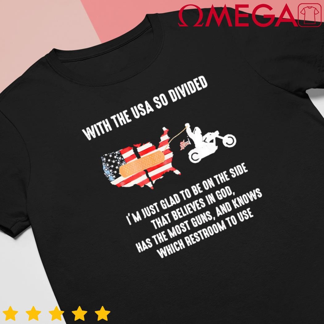 Bigfoot biker with the USA so divided shirt