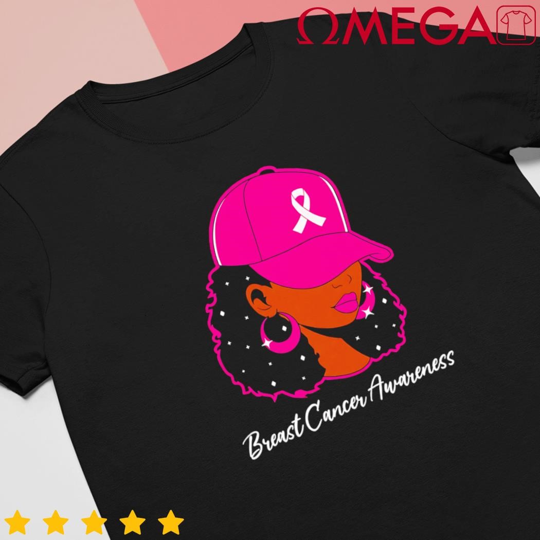 Black Women Pink Breast Cancer Awareness Warrior Gift shirt