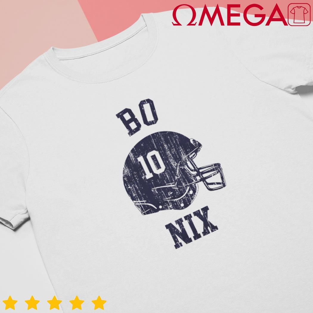 Bo Nix 10 Denver Helmet Font shirt