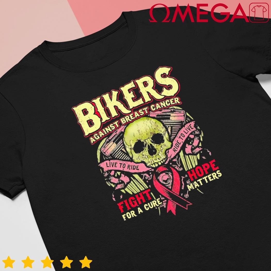 Breast Cancer Survivor Skull Biker Women Motorcycle shirt