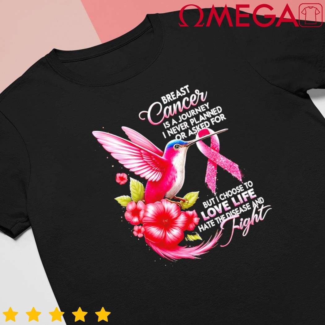 Breast cancer is a journey I never planned cancer warrior gift shirt