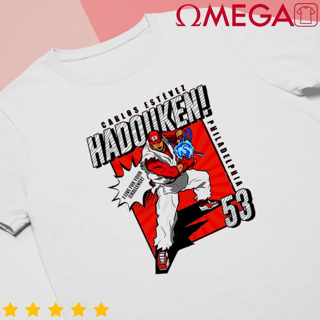 Broad St Fighter Carlos Estévez Hadouken Philly Baseball shirt