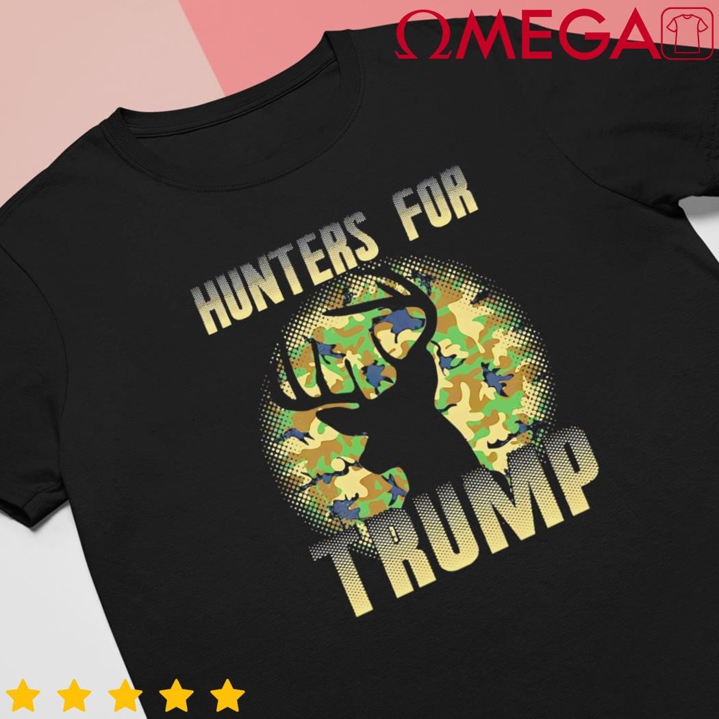 Camo Deer Hunters for Trump Hunt Bow Arrow Republican Retro shirt