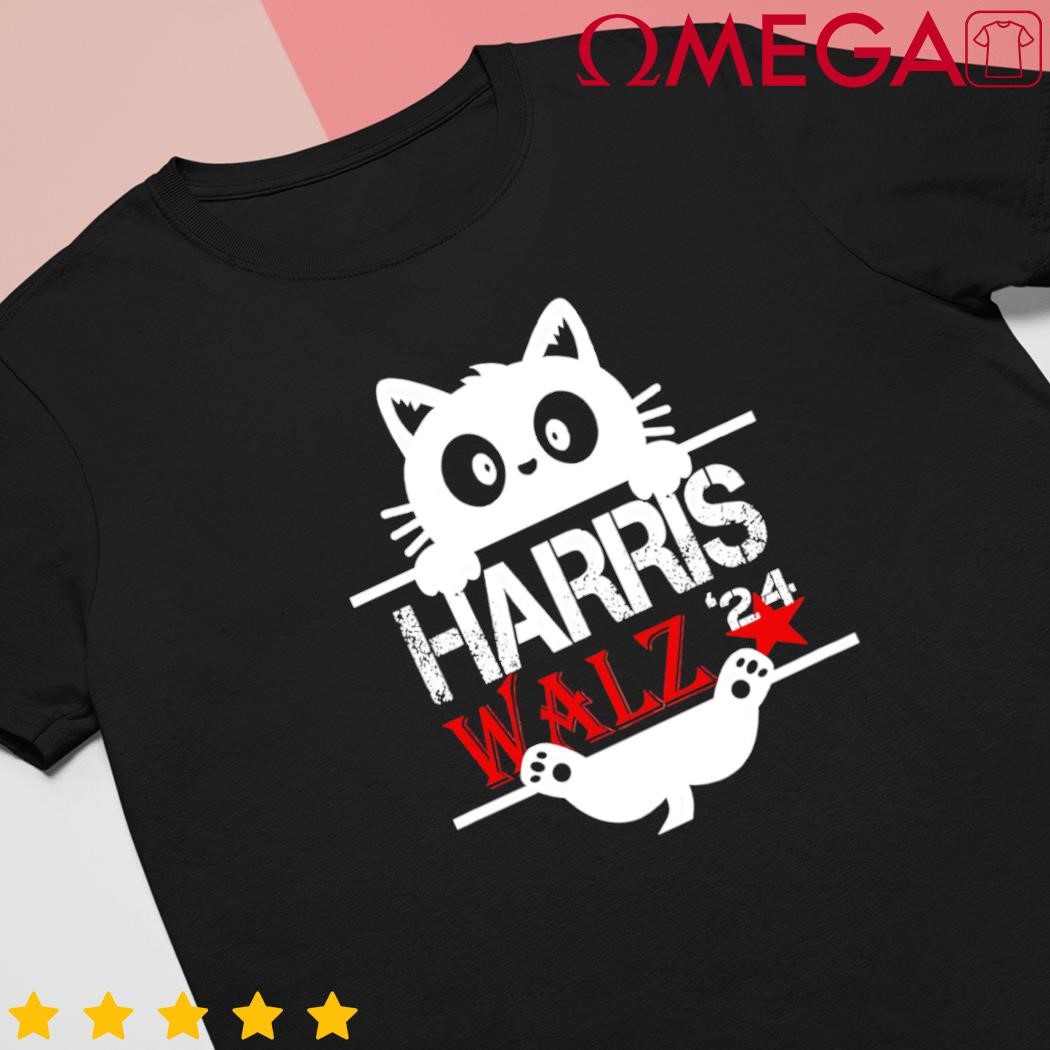 Cat Kamala Harris Walz US 2024 Elections shirt