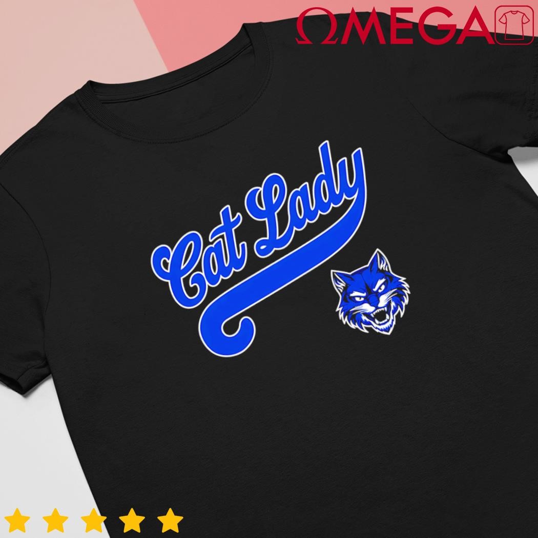 Cat lady baseball script wildcat shirt