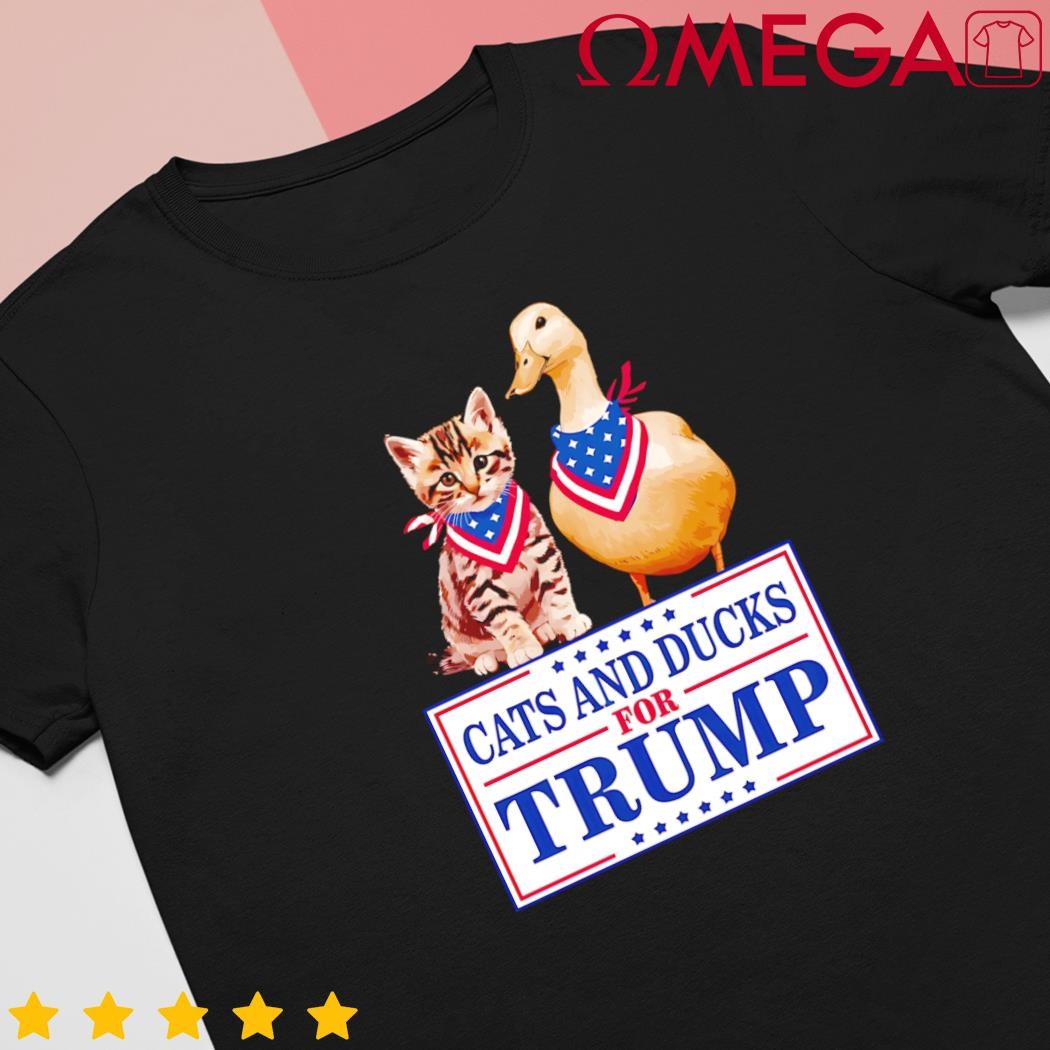 Cats and Ducks for Trump US Flag shirt