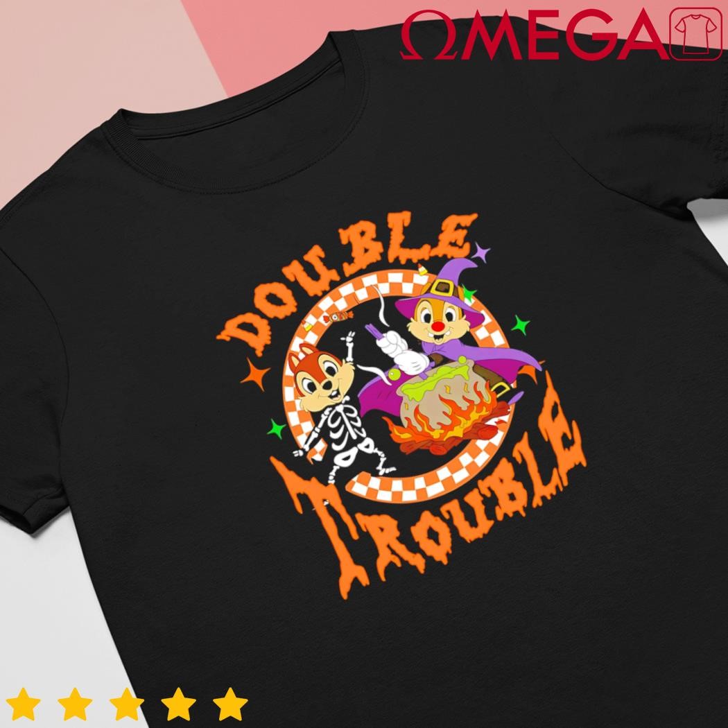 Chip and Dale Double Funny Trouble Halloween Cartoon shirt