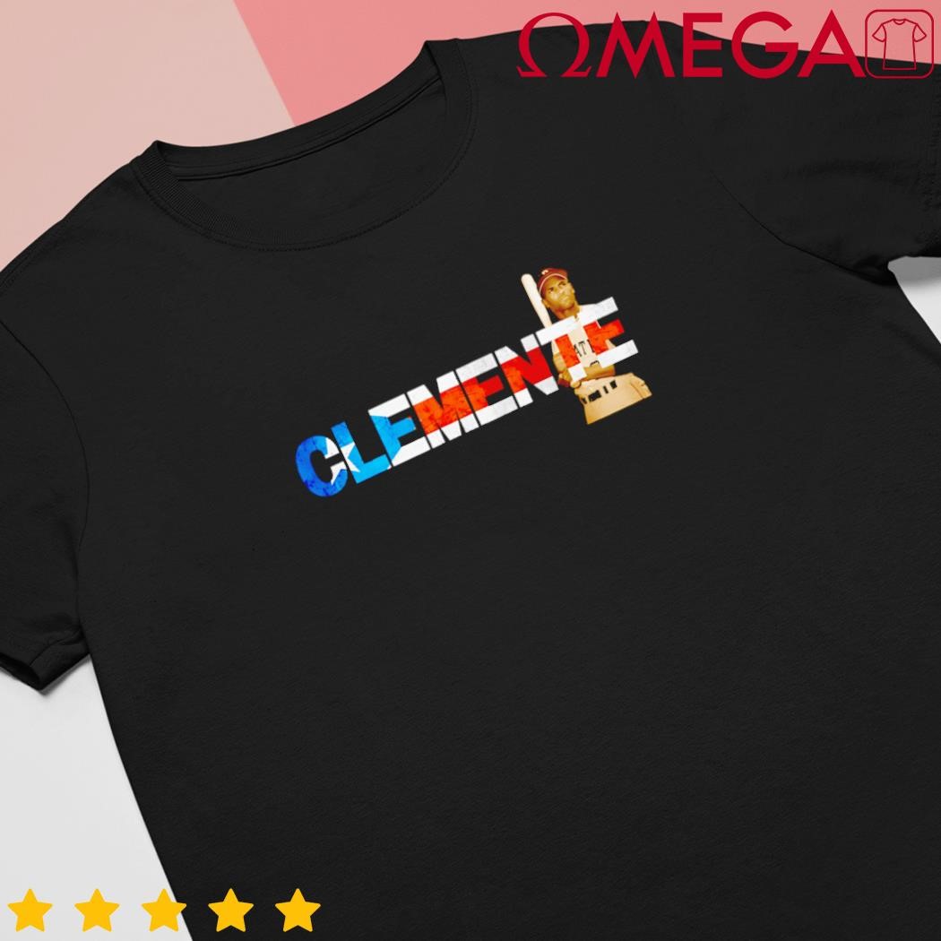 Clemente PR Flag Baseball Design shirt