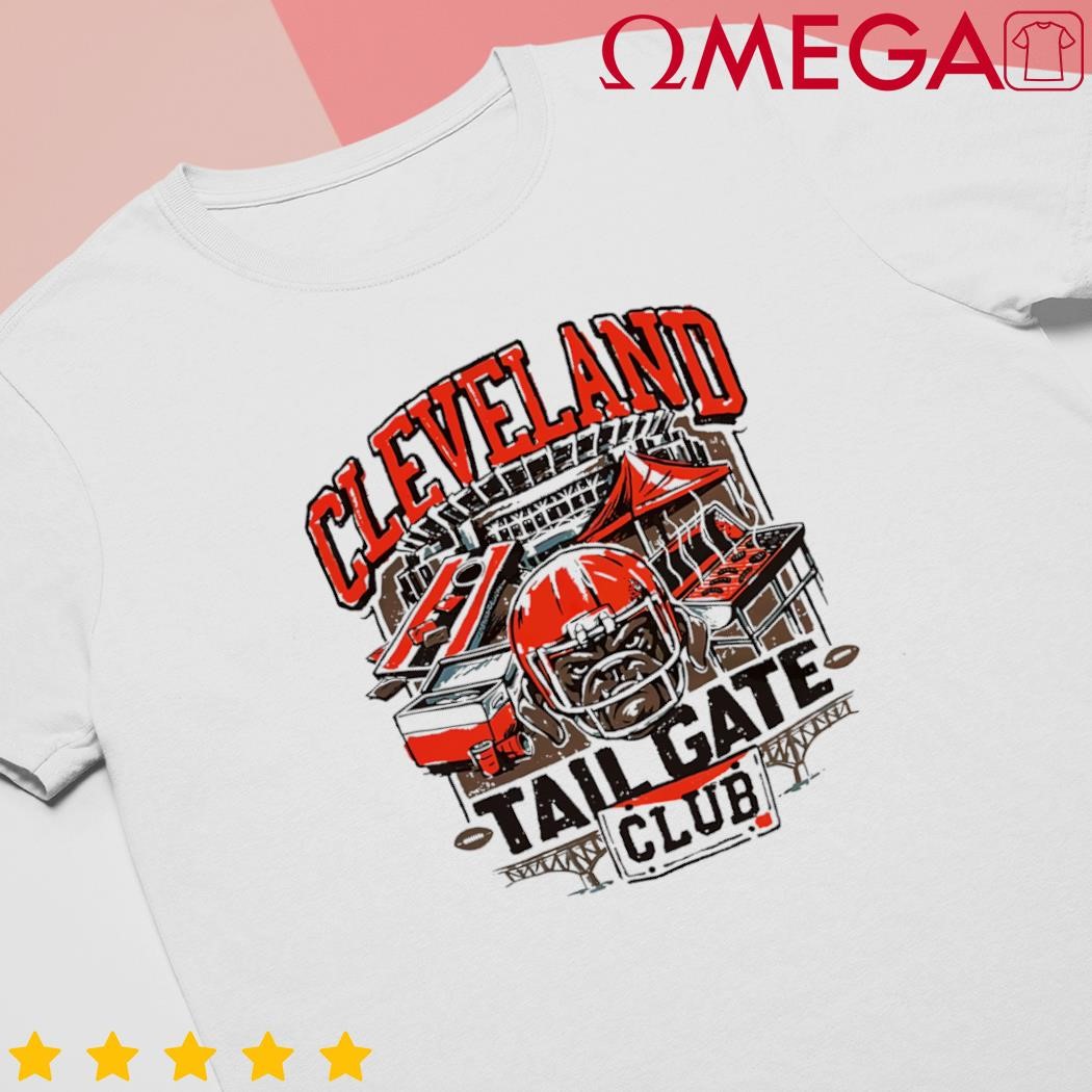 Cleveland football tailgate club dog t-shirt