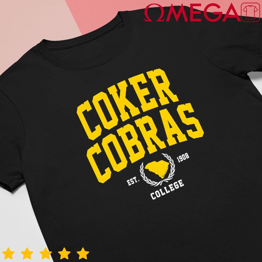 Coker college cobras arch design est 1908 retro shirt