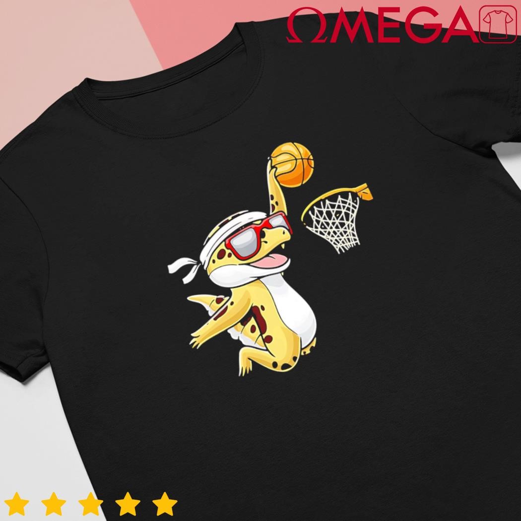 Common Leopard Gecko Playing Basketball Reptile Lizard shirt