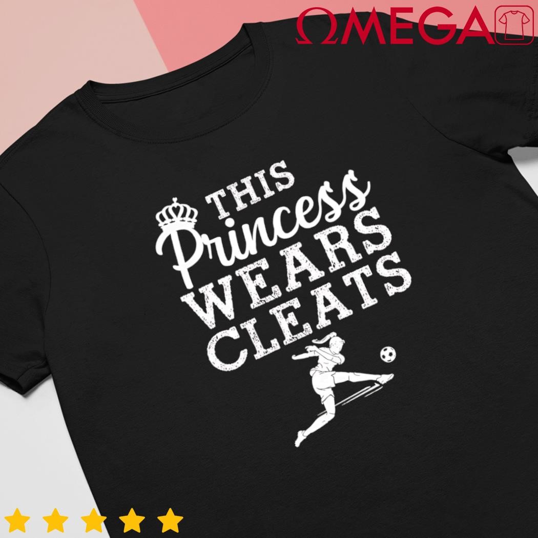 Cool soccer princess wears cleats football shirt