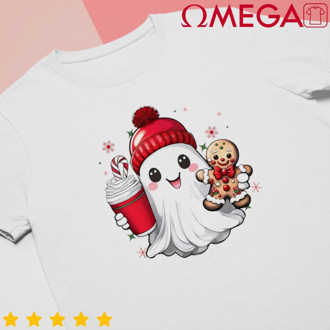 Cute Christmas Ghost Coffee shirt