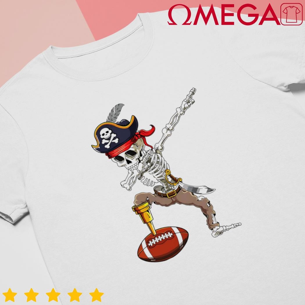 Dab Skeleton Funny Dabbing Skeleton Pirate Football shirt