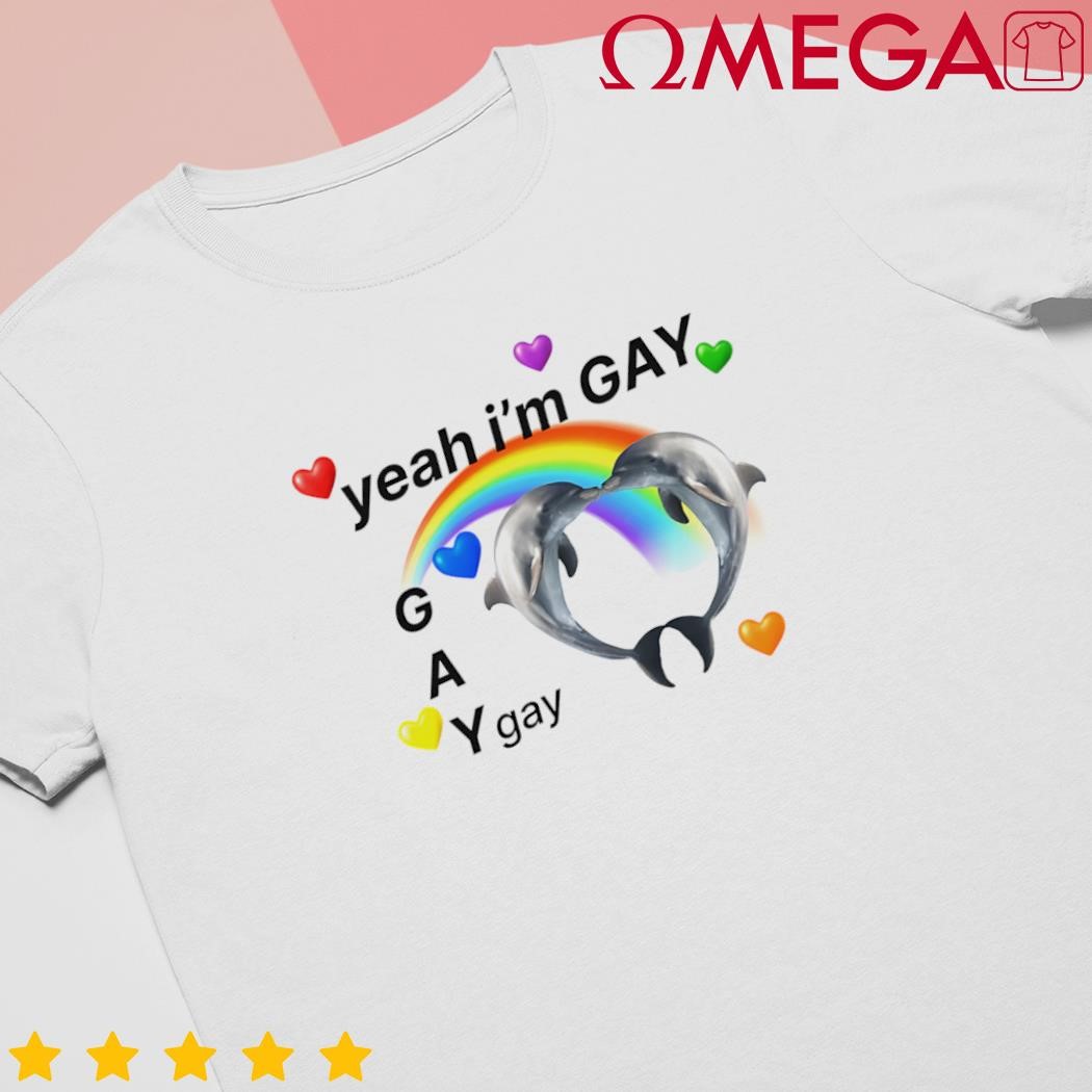 Dolphins yeah Im gay gay unisex t-shirt