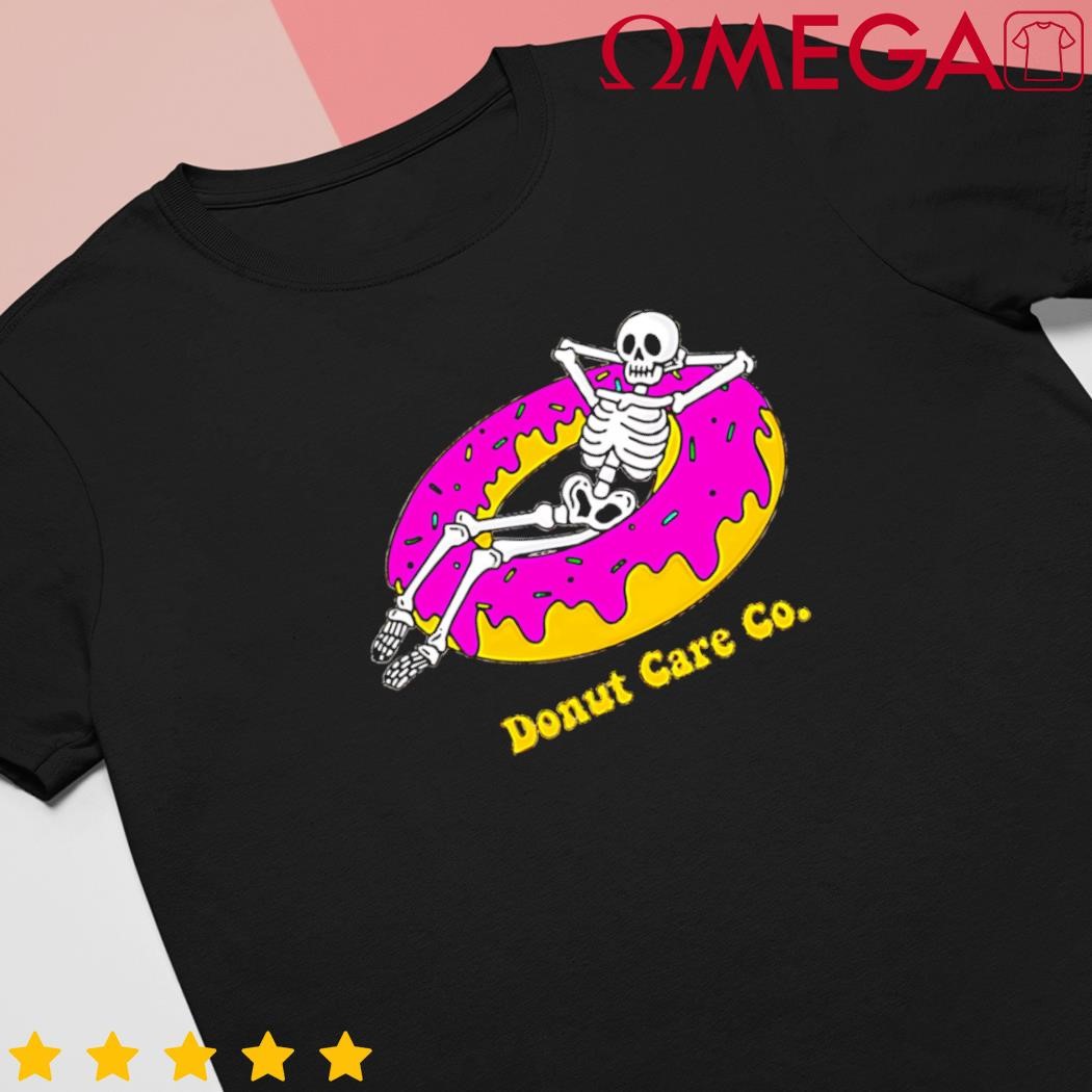 Donut care co illustration skeleton donut graphic design shirt