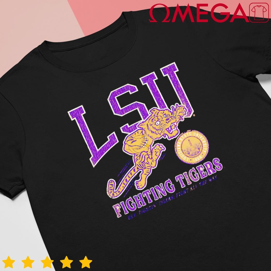 Dry Goods LSU Tigers Retro Fightin' Tigers Football Garment Dyed shirt