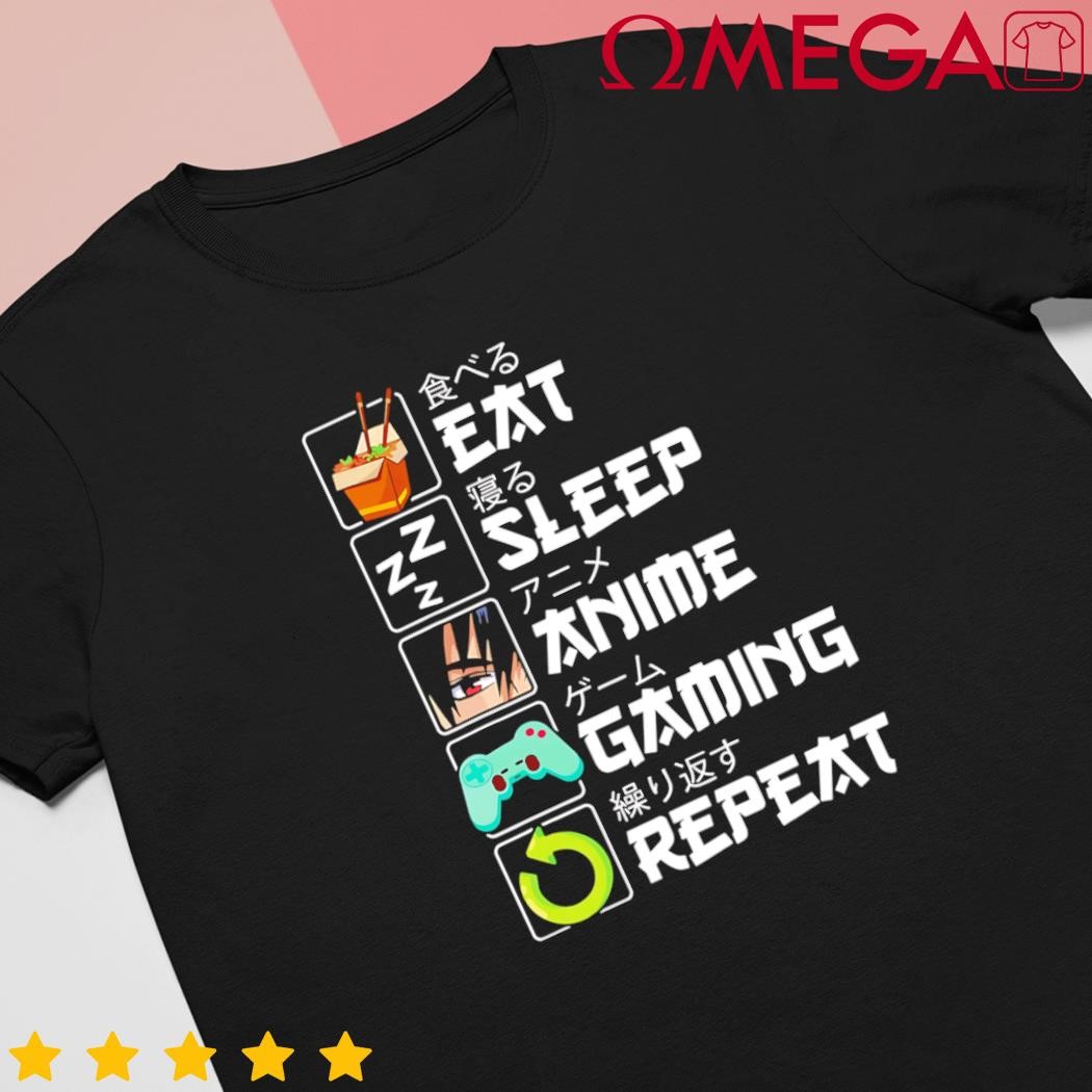 Eat Sleep Anime Gaming Repeat Kawaii Otaku Anime Manga shirt