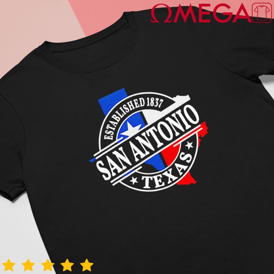 Established 1837 San Antonio Texas map shirt