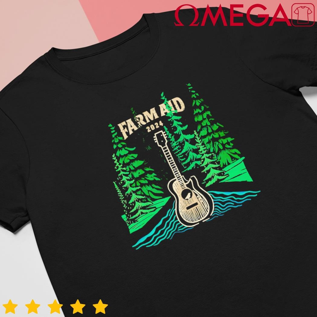 Farm Aid 2024 Wood Cut Forest Retro shirt