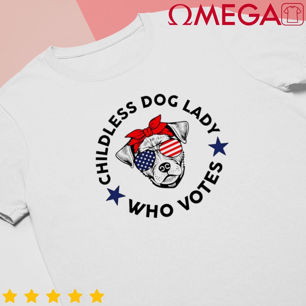 Fish and Bone Childless Dog Lady Who Votes shirt