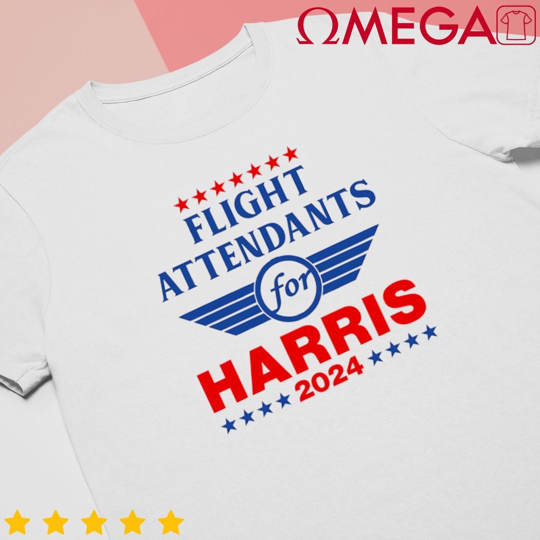 Flight attendants for Kamala Harris 2024 logo shirt