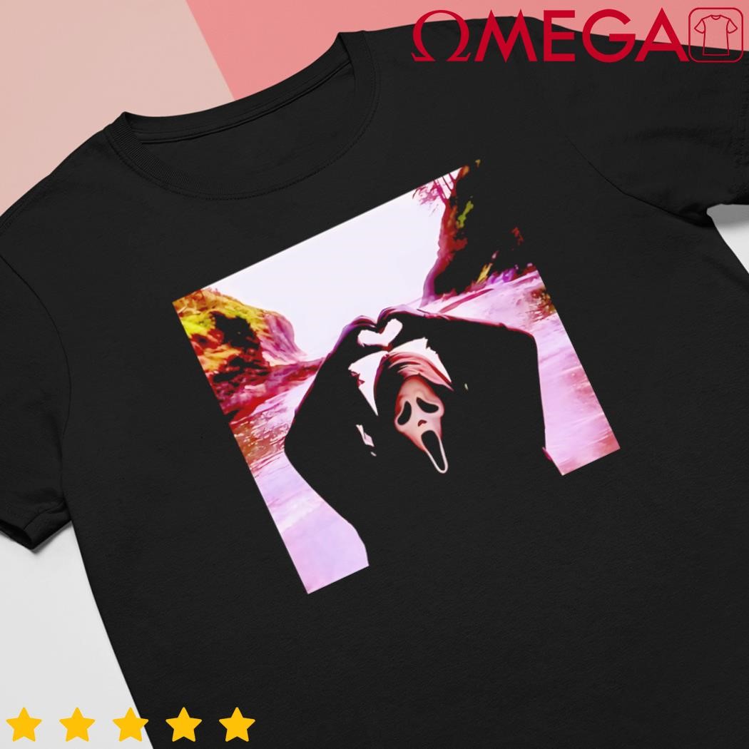 Ghostface with love picture shirt