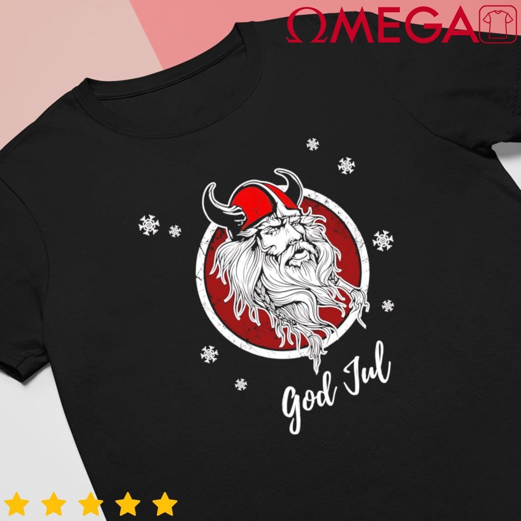 God Jul Merry Christmas Gift Norway Sweden Valhalla Viking shirt