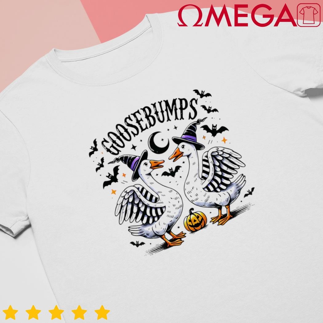 Goosebumps geese funny Halloween witches hat shirt