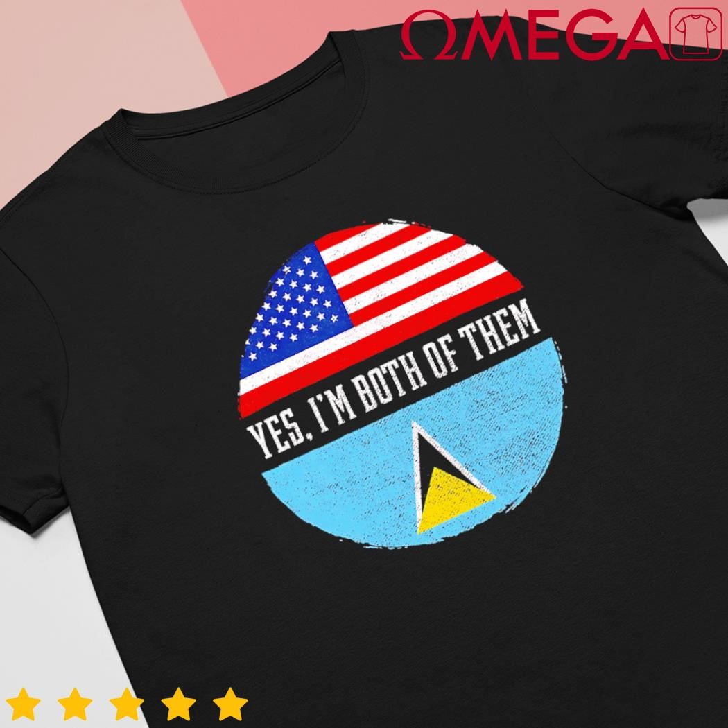 Half American Half Saint Lucian Usa Flag Saint Lucia Dna shirt