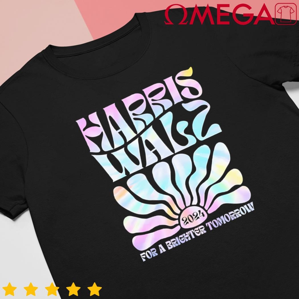 Harris Waltz 2024 for a brighter tomorrow boho aesthetic retro shirt