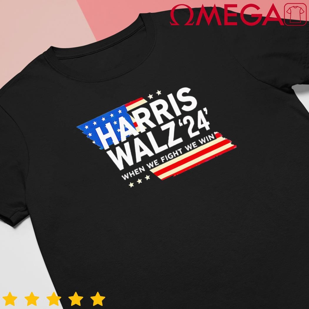 Harriswalz 2024 Leading With Strength and Resolve US Flag shirt