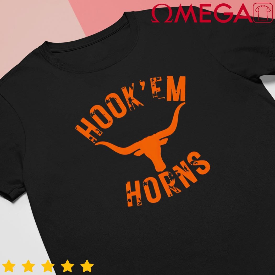 Hook'em horns state of Texas bull head with Longhorns design shirt