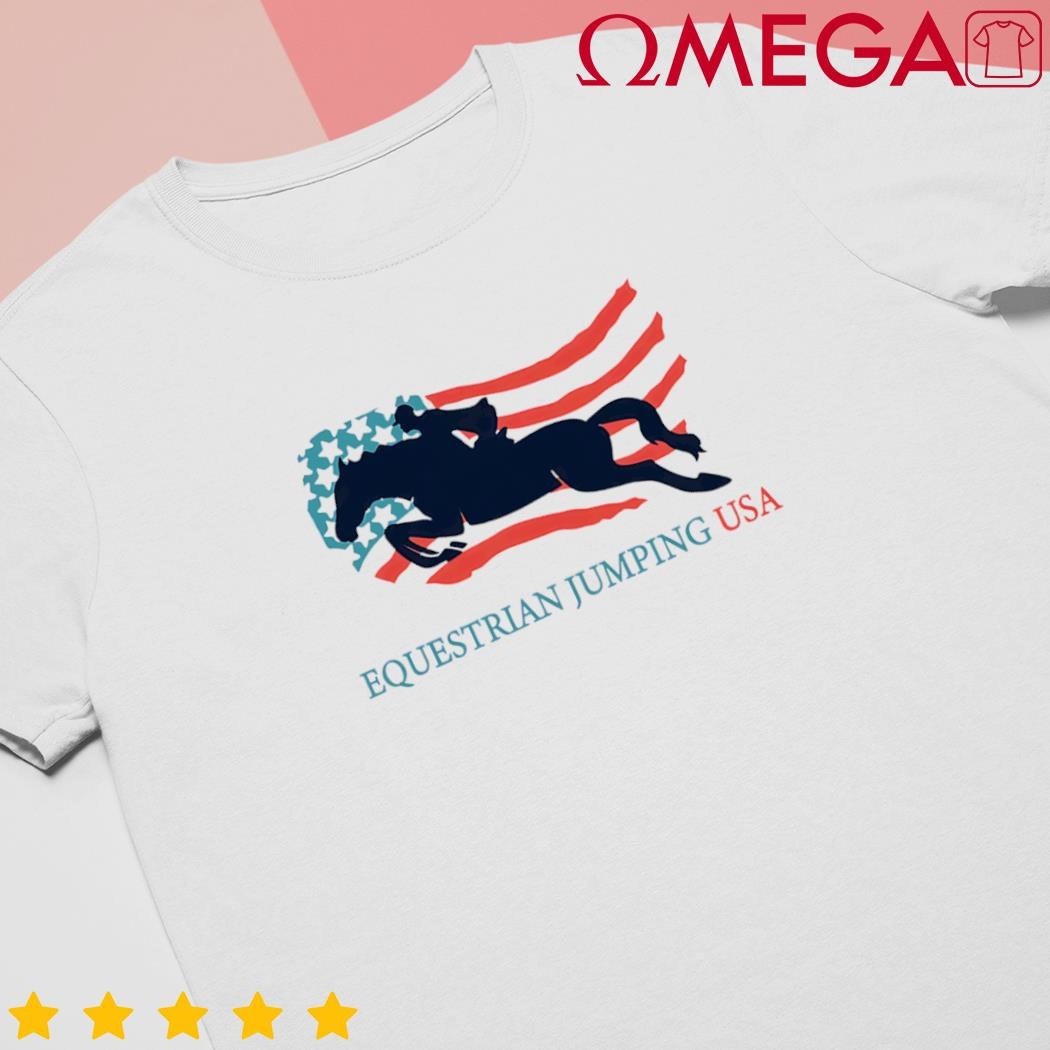 Horse Rider Equestrian Jumping Usa Team Coach American Flag shirt