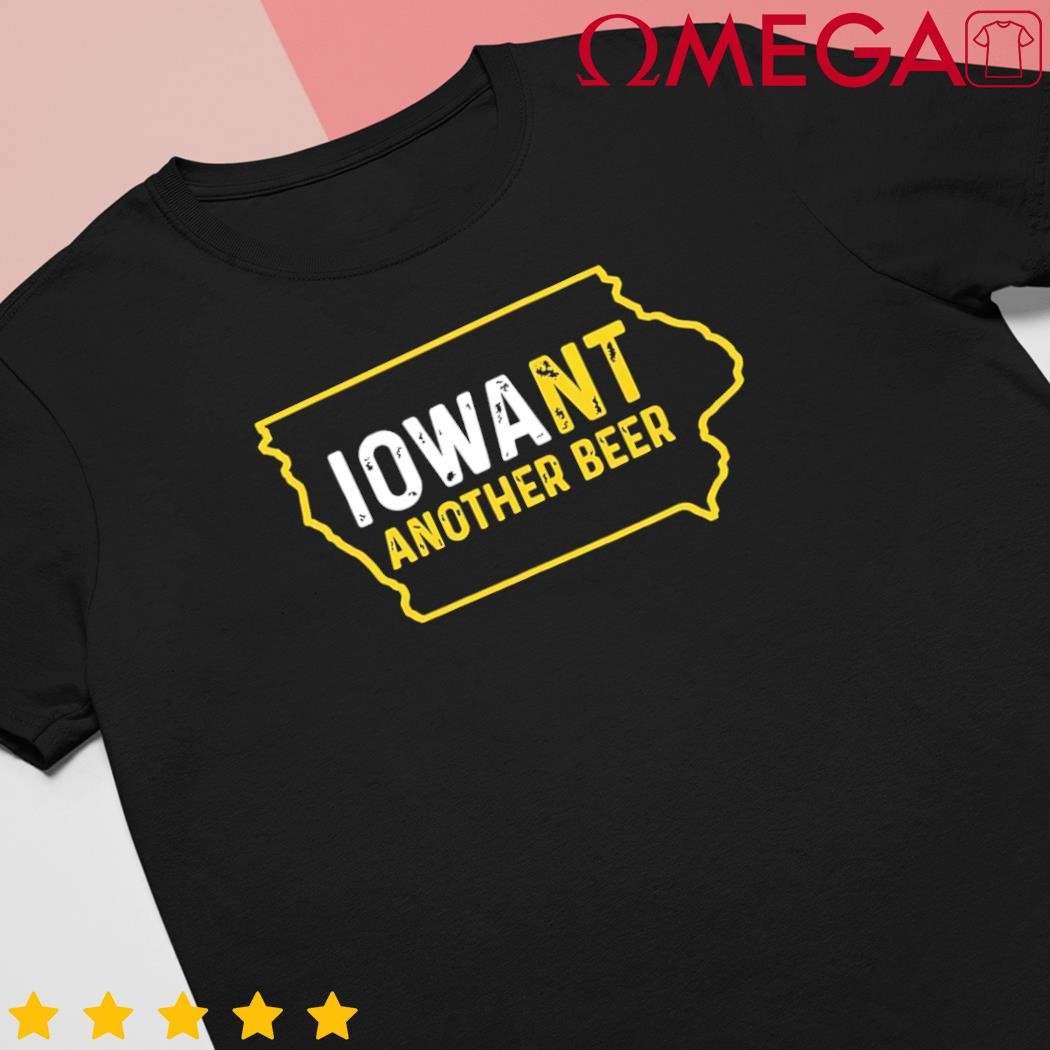 Iowa beer distressed Iowa state map shirt